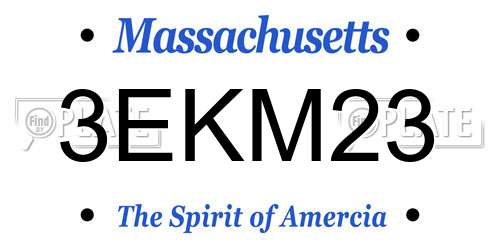 3EKM23 Massachusetts License Plate