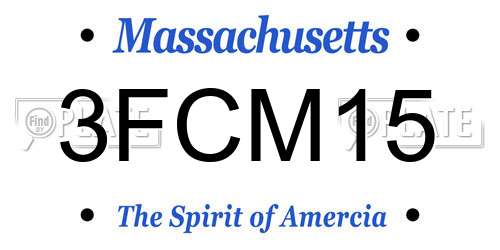 3FCM15 Massachusetts License Plate