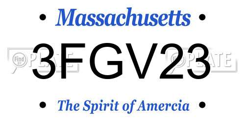 3FGV23 Massachusetts License Plate