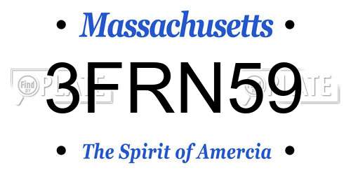 3FRN59 Massachusetts License Plate