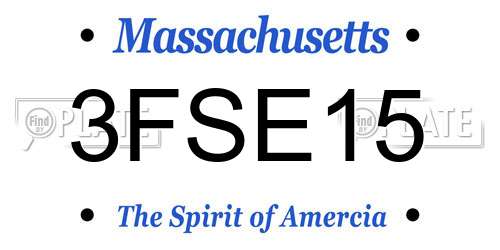 3FSE15 Massachusetts License Plate