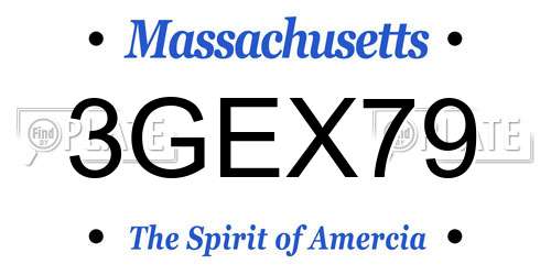 3GEX79 Massachusetts License Plate