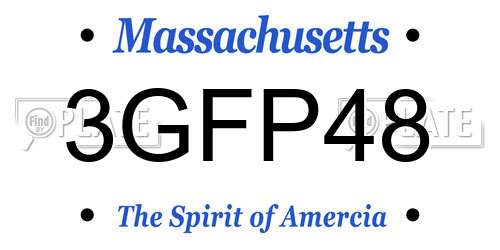 3GFP48 Massachusetts License Plate