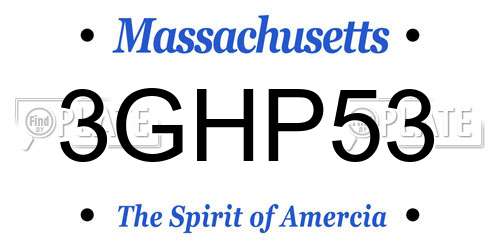 3GHP53 Massachusetts License Plate