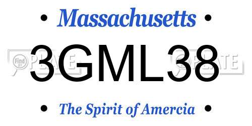 3GML38 Massachusetts License Plate
