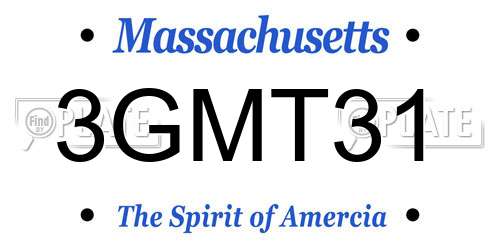 3GMT31 Massachusetts License Plate
