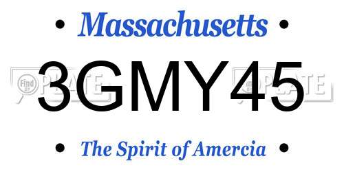 3GMY45 Massachusetts License Plate