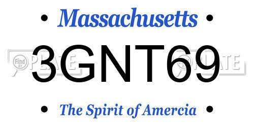 3GNT69 Massachusetts License Plate