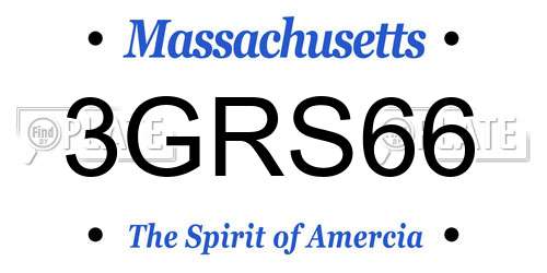 3GRS66 Massachusetts License Plate