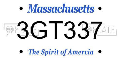 3GT337 Massachusetts License Plate