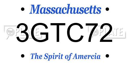 3GTC72 Massachusetts License Plate