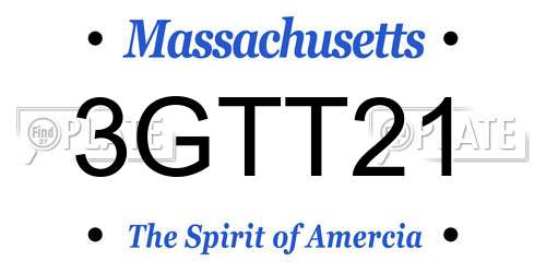3GTT21 Massachusetts License Plate