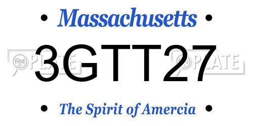 3GTT27 Massachusetts License Plate