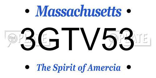 3GTV53 Massachusetts License Plate