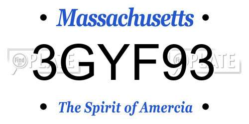 3GYF93 Massachusetts License Plate