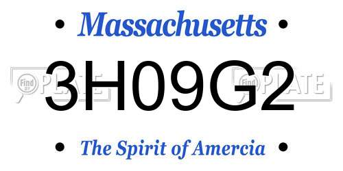 3H09G2 Massachusetts License Plate