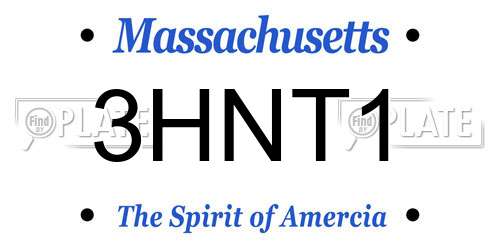 3HNT1 Massachusetts License Plate