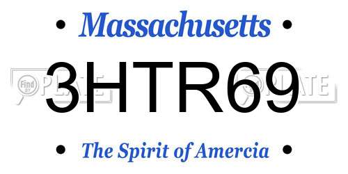3HTR69 Massachusetts License Plate