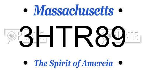 3HTR89 Massachusetts License Plate