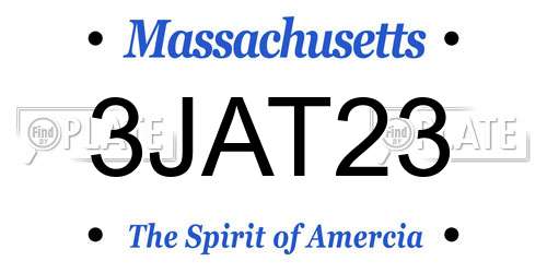 3JAT23 Massachusetts License Plate