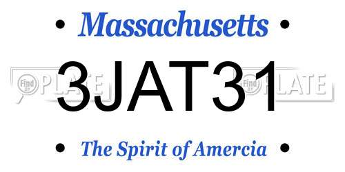 3JAT31 Massachusetts License Plate
