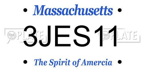 3JES11 Massachusetts License Plate
