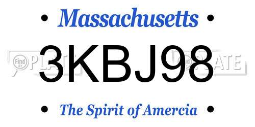 3KBJ98 Massachusetts License Plate