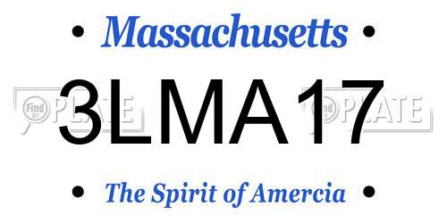 3LMA17 Massachusetts License Plate