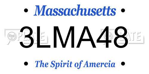 3LMA48 Massachusetts License Plate