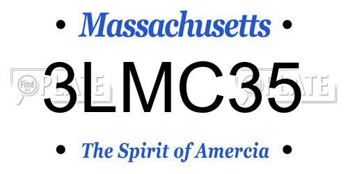 3LMC35 Massachusetts License Plate