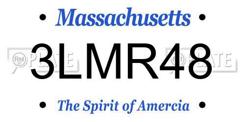 3LMR48 Massachusetts License Plate