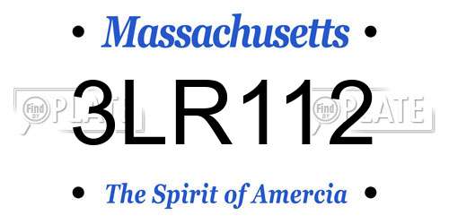 3LR112 Massachusetts License Plate