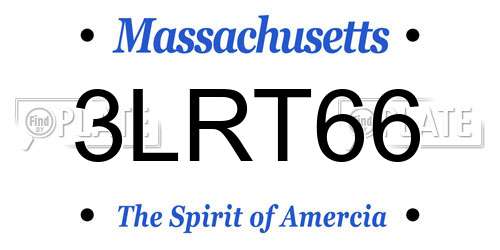 3LRT66 Massachusetts License Plate