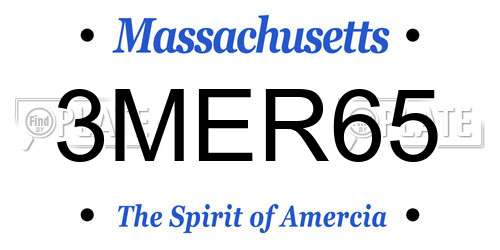 3MER65 Massachusetts License Plate