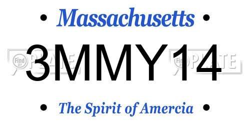 3MMY14 Massachusetts License Plate