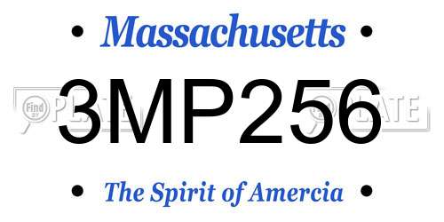 3MP256 Massachusetts License Plate