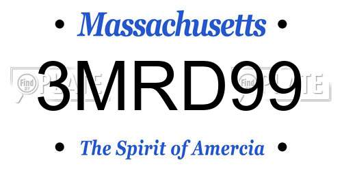 3MRD99 Massachusetts License Plate