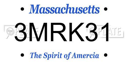 3MRK31 Massachusetts License Plate