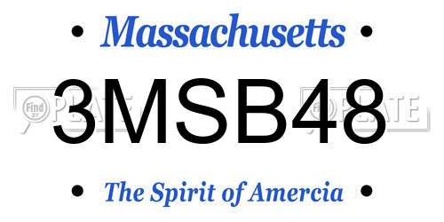 3MSB48 Massachusetts License Plate