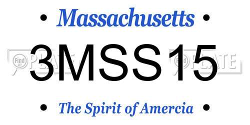 3MSS15 Massachusetts License Plate
