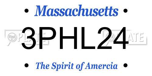 3PHL24 Massachusetts License Plate