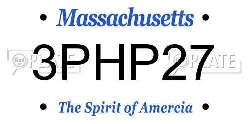 3PHP27 Massachusetts License Plate