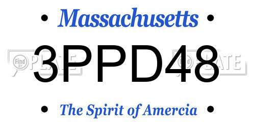 3PPD48 Massachusetts License Plate