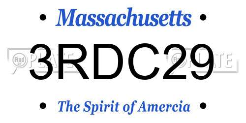 3RDC29 Massachusetts License Plate