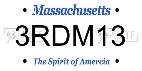 3RDM13 Massachusetts License Plate