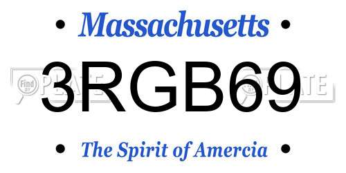 3RGB69 Massachusetts License Plate