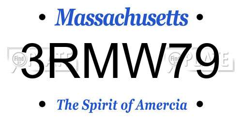 3RMW79 Massachusetts License Plate