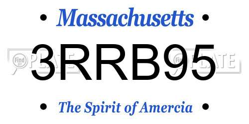 3RRB95 Massachusetts License Plate