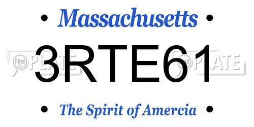 3RTE61 Massachusetts License Plate