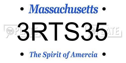 3RTS35 Massachusetts License Plate
